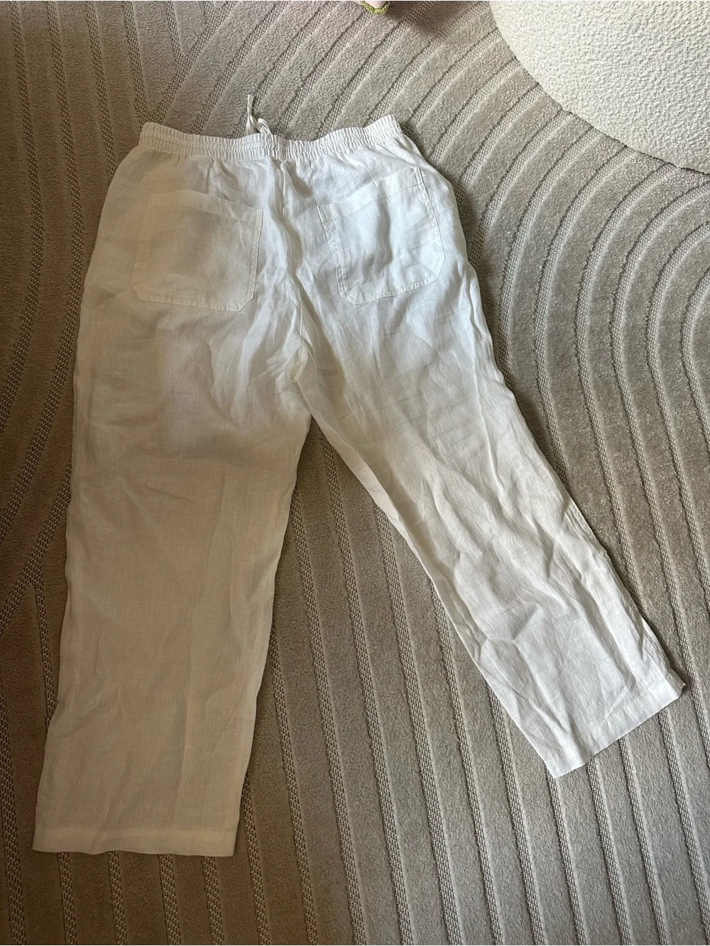 Banana Republic White Linen Pants